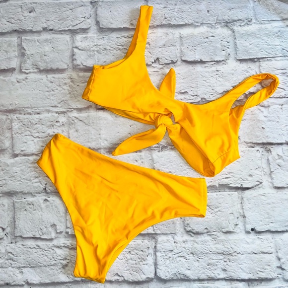 YELLOW Bikini Set NWOT - Picture 2 of 7